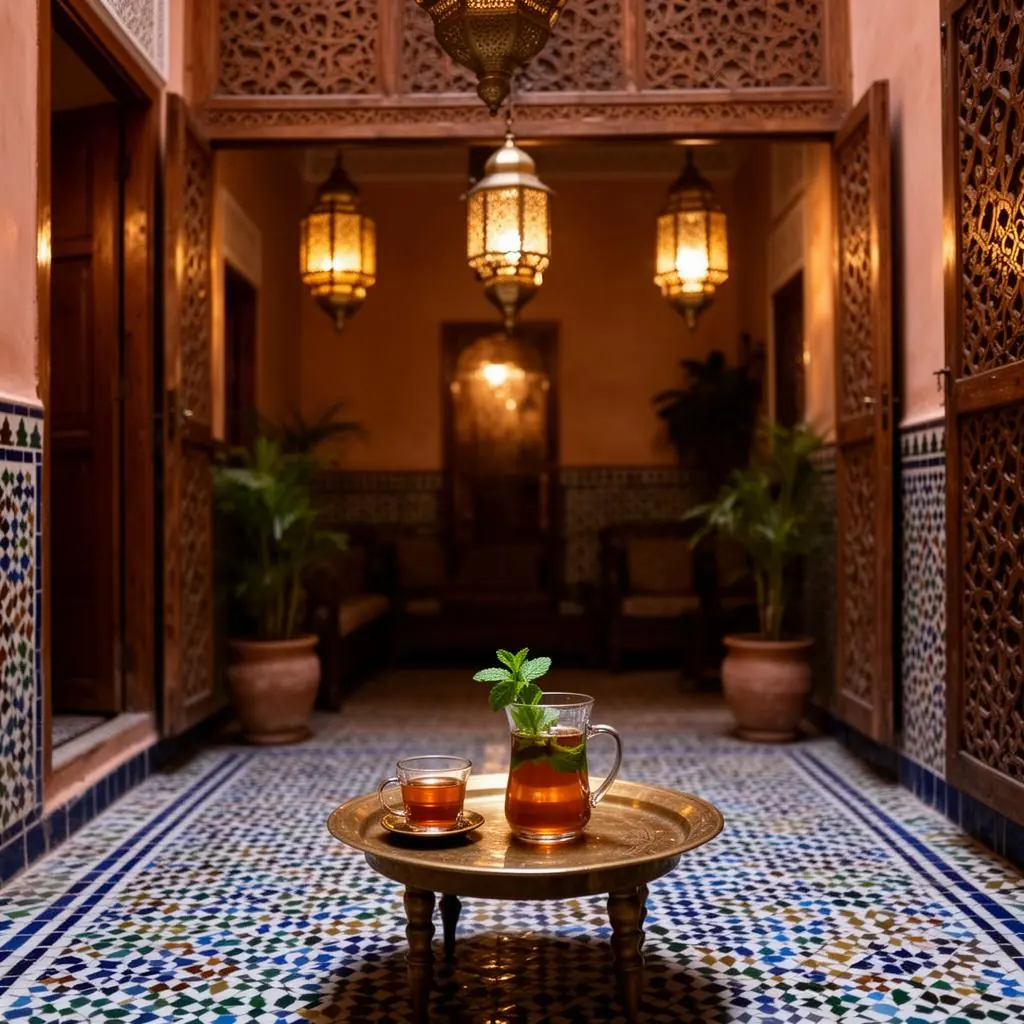 Riad courtyard